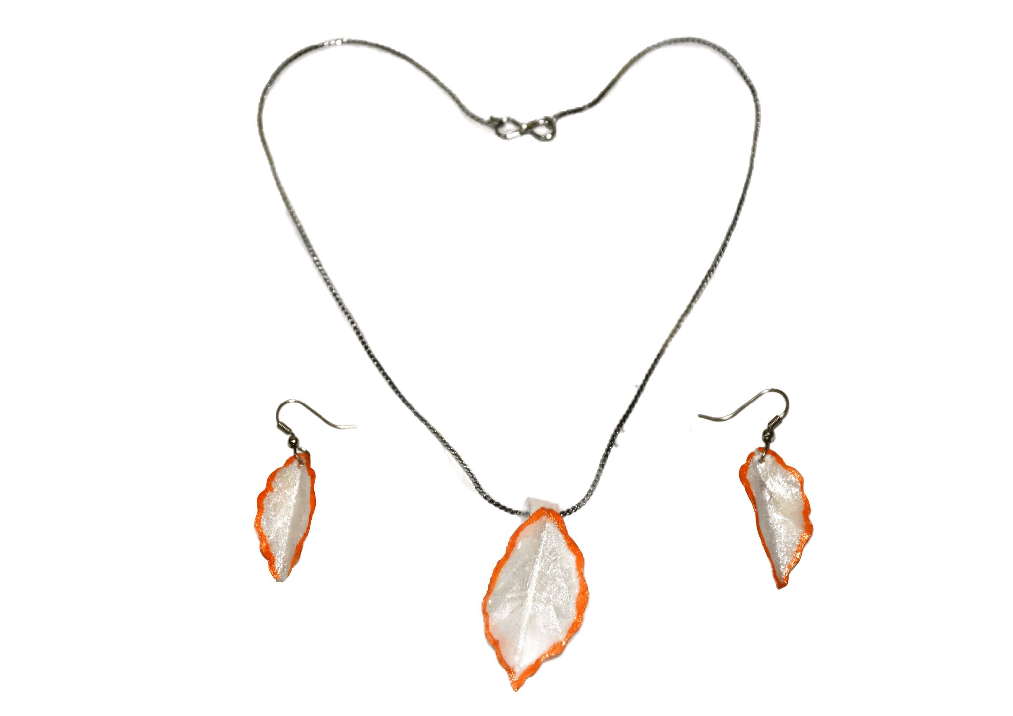 Big Fish Scale Top Earring Necklace Set