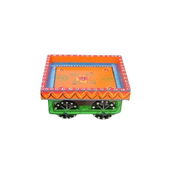 Wooden Food Cart Haathgaadi (Wheel) Tray