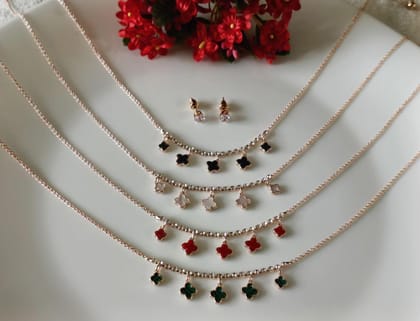 Silver/Gold/Rose Gold Plated Choker Necklace- NK 2445