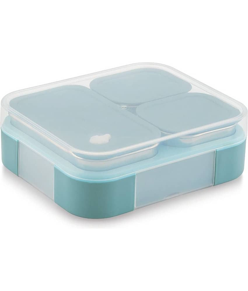 Dynore Crunch Time Tiffin Stainless Steel Insulated Lunch Box 3 - Container ( Pack of 1 )