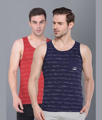 Force NXT Pack of 2 Cotton Blend Sleeveless vest For Men ( Multi )