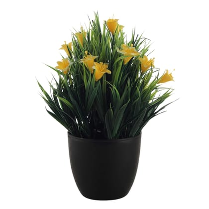 Foliyaj Artificial Yellow Lily Plant|Artificial Flower|Home D�cor