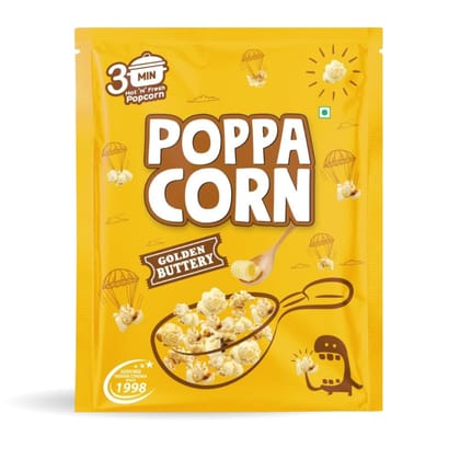 Poppacorn Instant Popcorn 700gms Popcorn Kernels 35gx20 pouches  Pack of 20 (700, Golden Buttery)