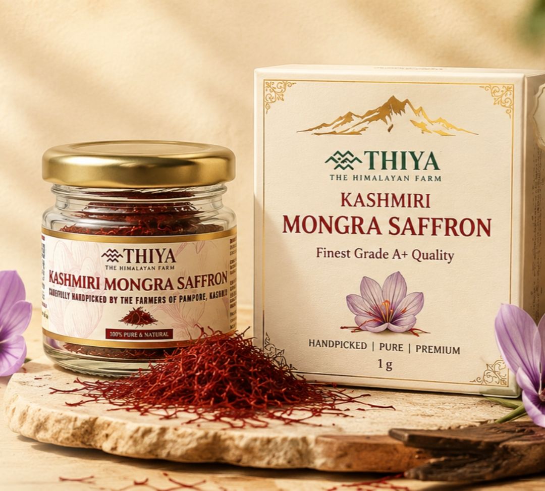 Thiya Kashmiri Mongra Saffron Thread | Kashmir's Finest | Mongra Saffron Threads | 1g | Lab Tested