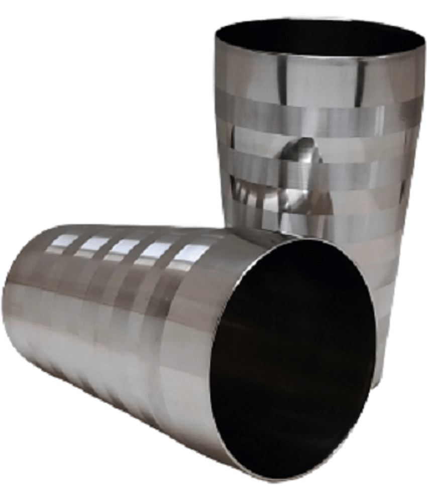 Dynore - 2 Tool Lassi glass Steel Glasses 750 ml ( Pack of 2 )