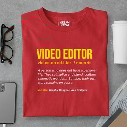 Video Editor Limited Edition T-Shirt-Red / 3XL