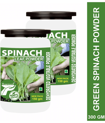 rawmest Spinach Powder/ Dehydrated Spinach Leaves/ Palak Leaf/Salad Sprinkles Paste 300 gm Pack of 2