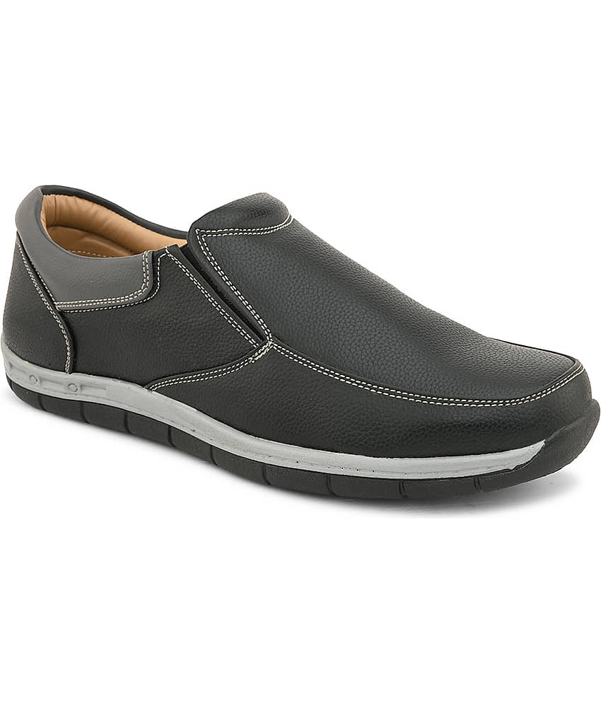 Fentacia MEN CASUAL SHOES Black Men's Slip-on Shoes