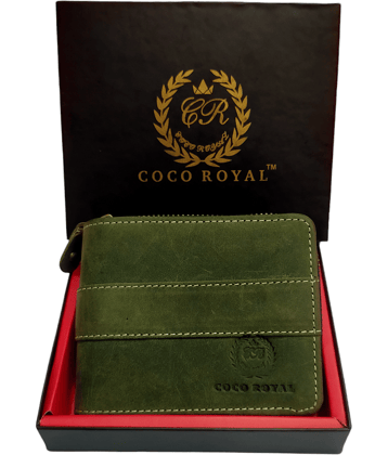 COCO ROYAL Leather Gray Women's Zip Around Wallet ( Pack of 1 )