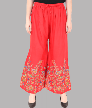 Aadrika - Black Rayon Straight Women's Palazzos ( Pack of 1 )