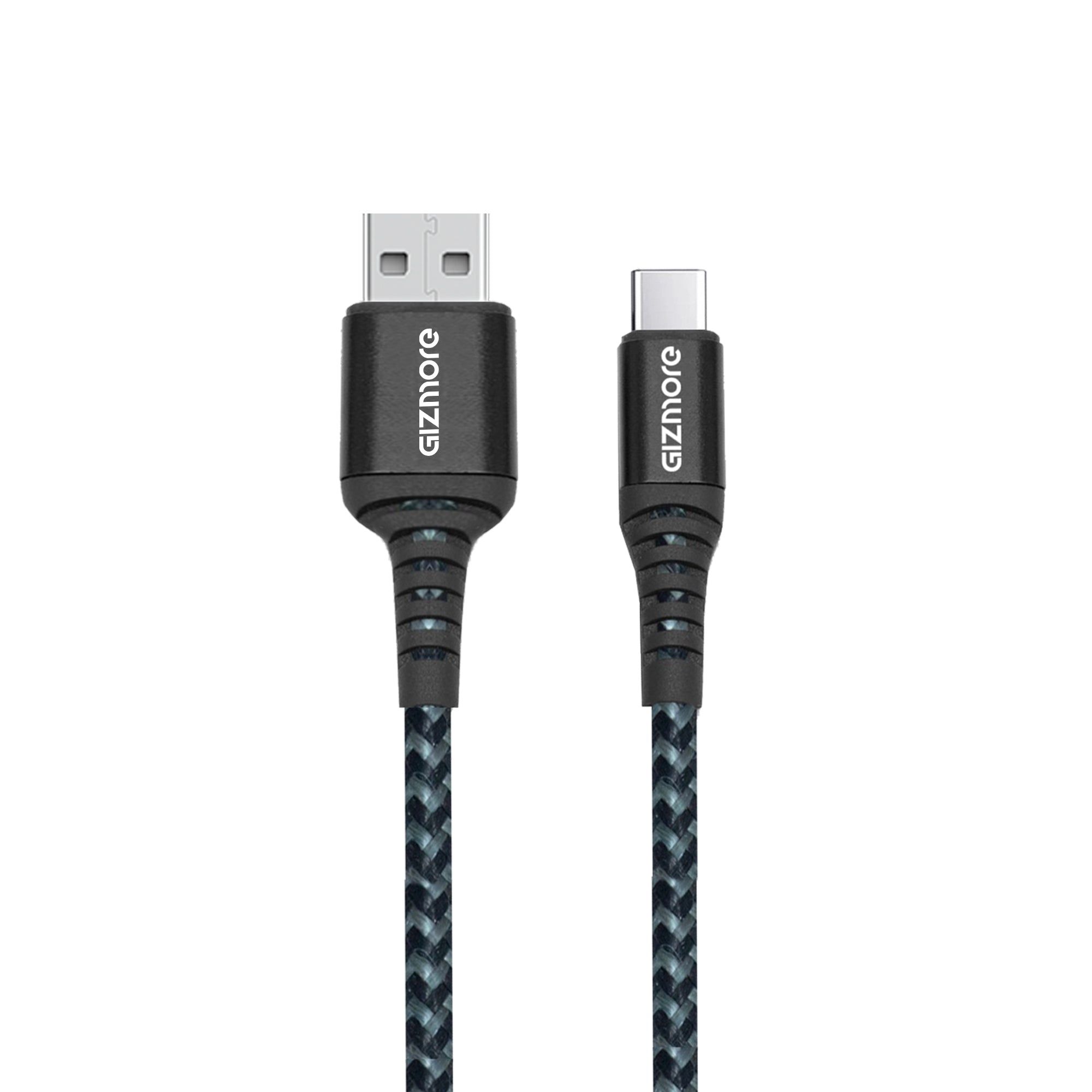 GIZMORE WDC120 USB to Type-C dash Ultra Fast Charging Cable 1.2 Meter, 120W Output, Tangle-Free Braided Wire, 30000+ Bend Lifespan, Intelligent Protection, Stable Charging, Universal Compatibility