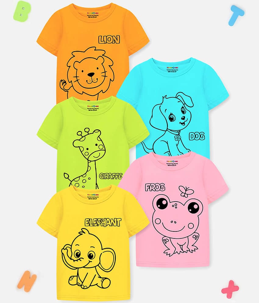 Trampoline Pack of 1 Boys Cotton Blend T-Shirt ( Multicolor 3 )