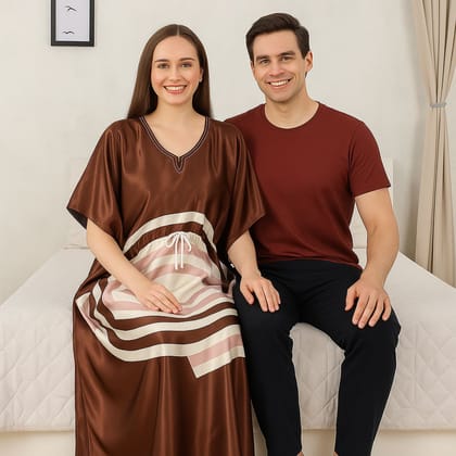 Top Quality Satin LADIES KAFTAN SATIN NIGHTY