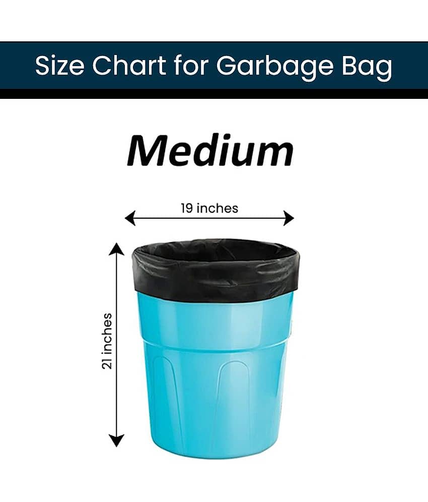 C-I Oxo-Biodegradable /Eco Friendly Garbage Bag for Kitchen Dustbin,19 x 21 Inches (Medium) 90 Bags (3 Rolls), Black