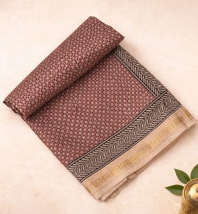 Bagh Print Maheshwari Cotton-Silk Saree โ Hand Block Printed Bagh Print Maheshwari Cotton-Silk Saree โ Hand Block Printed