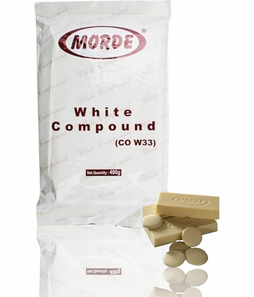 Morde White Chocolate Compound Slab (CO-W33) White Chocolate 400 g