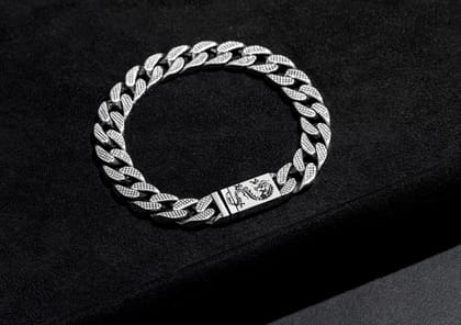 Dragon Textured Cuban Link Bracelet