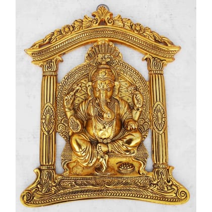 Aluminium Showpiece Frame Ganesh Hanging (ASMAS337 G)