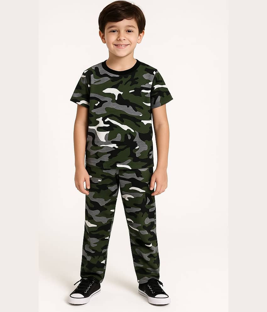 COOLTEES4U Pack of 1 Unisex Cotton T-Shirt & Trackpants Set ( Multicolor )