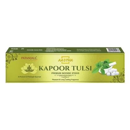 PATANJALI AASTHA PREIMUIM AGARBATTI (Kapoor TULSI) 20N