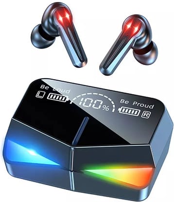 VERONIC M28 Bluetooth True Wireless (TWS) In Ear 30 Hours Playback Low Latency,Powerfull bass IPX4(Splash & Sweat Proof) Black