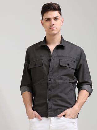 Charcoal Grey Denim Shirt-S
