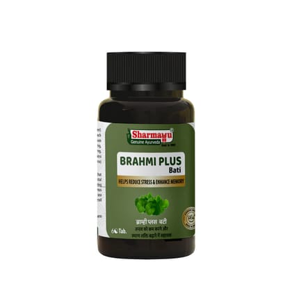 Sharmayu Brahmi Plus Bati  Ayurvedic Stress Relief & Memory Booster (60 Tablets)