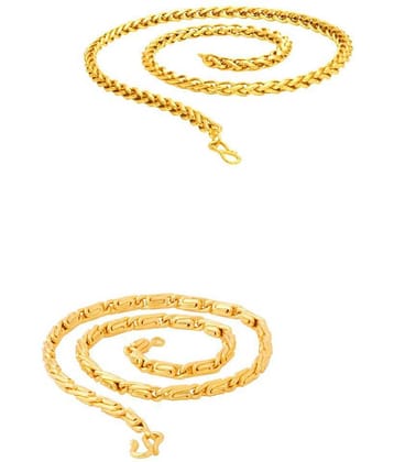 Shankhraj Mall Gold Plated Mens Women Necklace Chain combo-100310
