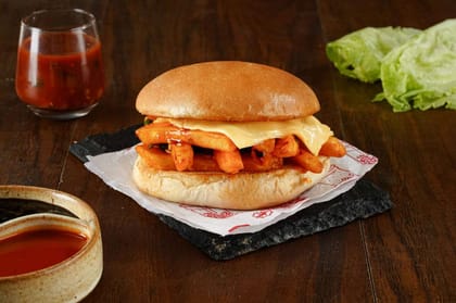 Chip Bap (Brioche Bun with Honey Sriracha Fries & Cheese)