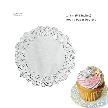 Round Lace Doilies Paper (Pack of 100) - 14 cm (5.5 Inches)