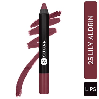 SUGAR Matte As Hell Crayon Lipstick - 25 Lily Aldrin (2.8g)-25 Lily Aldrin (Mauve Pink) / 2.8g