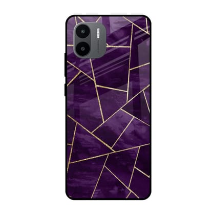 Geometric Purple Glass Case For Redmi A1