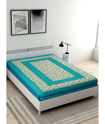 Uniqchoice Cotton Single Bedsheet ( Sea Green )
