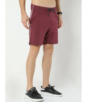 Ardeur Fashions Maroon Cotton Blend Men's Shorts ( Pack of 1 )