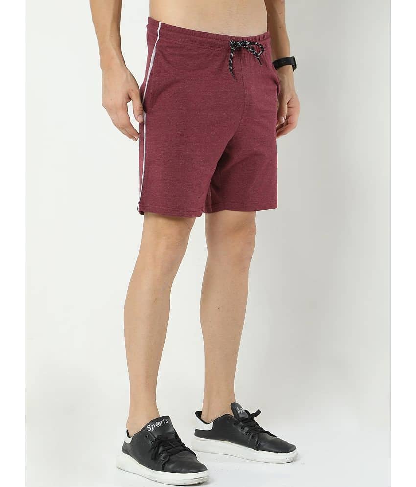 Ardeur Fashions Maroon Cotton Blend Men's Shorts ( Pack of 1 )