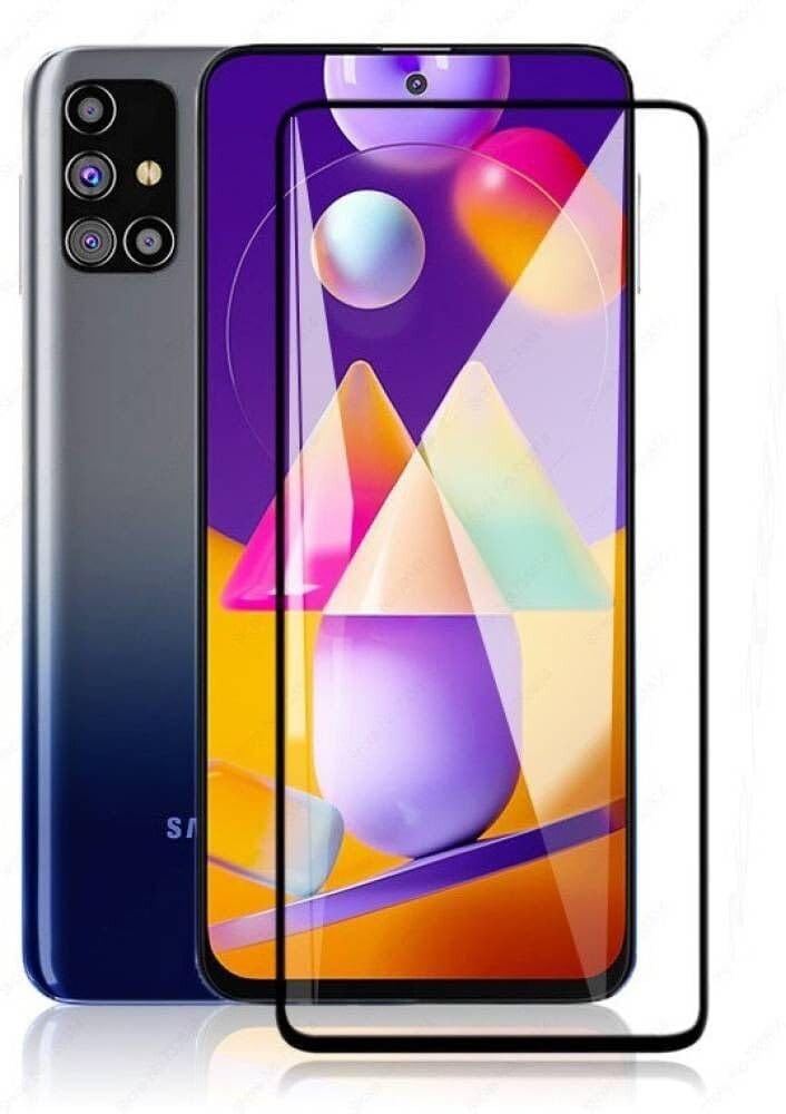 PLUGTECH Advanced Tempered Glass With Anti-Explosion 9H Hardness Edge-To-Edge Coverage Screen Guard for SAMSUNG M31S