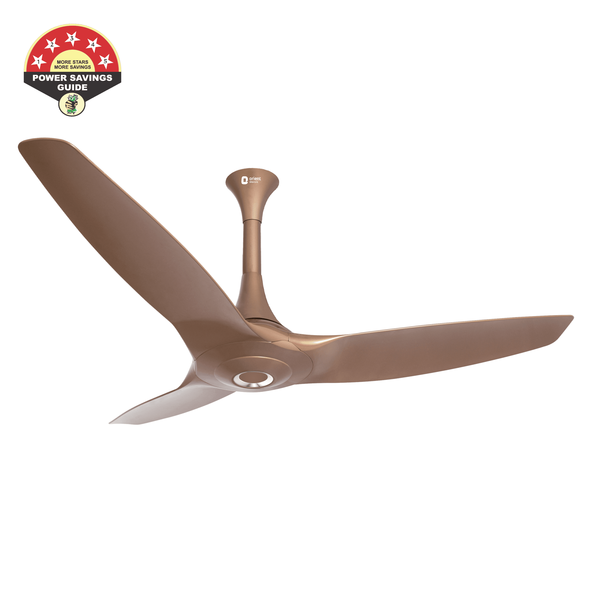 Aeroquiet 5 Star Rated Premium BLDC Ceiling Fan - 1200mm / Caramel Brown