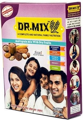 DR. MIX Complete And Natural Family Nutrition Multigrain Breakfast Mix With Dry Fruits, 250 gm