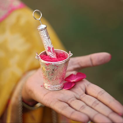 Silver Balti Pichkari For Laddu Gopal