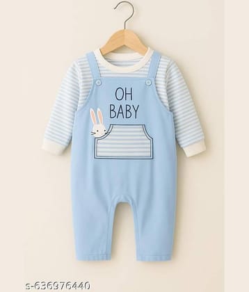 ODIMENT Pack of 1 Boys Cotton Blend T-Shirt & Dungarees Set ( Multi )
