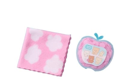 Giftora Soft Cloud Pattern Hanky & Apple-Shaped Travel Paper Soap Sheets | Ultra-Soft Washable Handkerchief with Compact Hygiene Kit | Perfect for Travel, Office & Kids