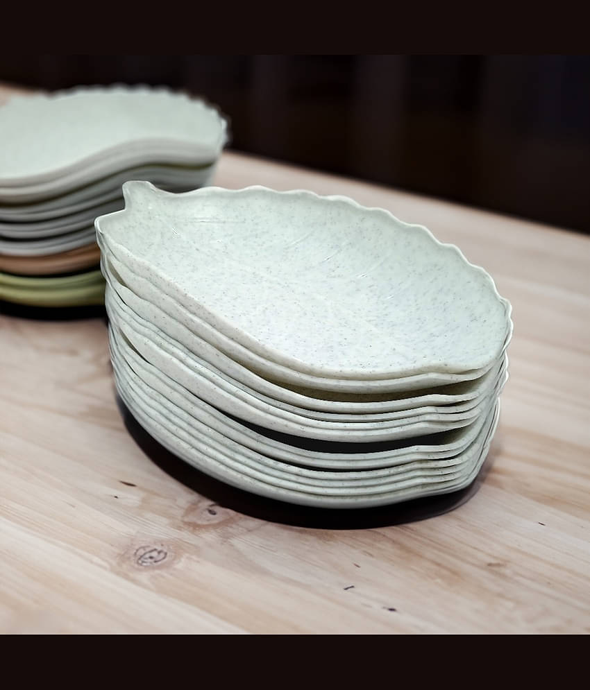 Inpro 12 Pcs Plastic White Platter