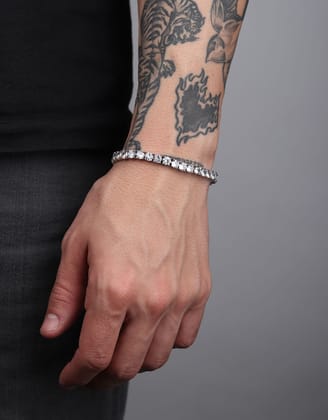 Tennis Bracelet 5mm - Silver-7 Inches / Silver