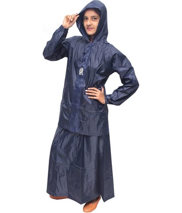 Goodluck Nylon Raincoat Set - Navy