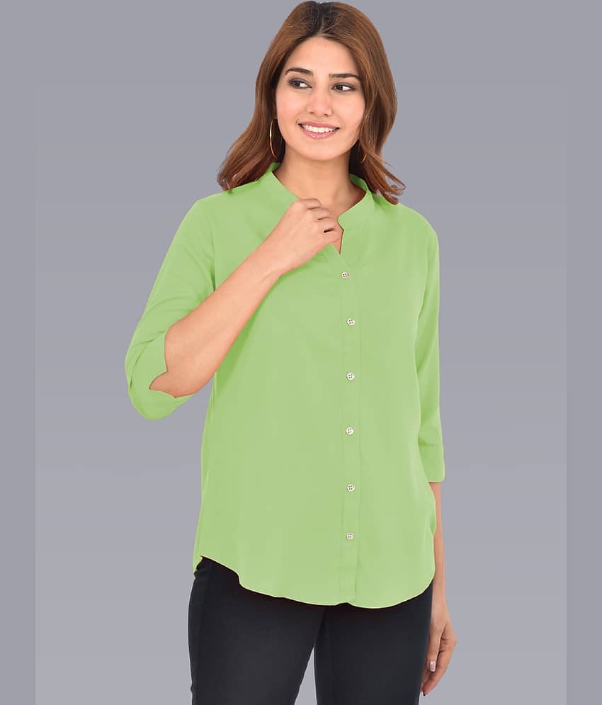 FABISHO Women's Rayon Regular Top ( Green )