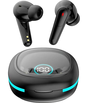 VEhop PLUS 50 Bluetooth True Wireless (TWS) In Ear 40 Hours Playback Fast charging,Powerfull bass IPX4(Splash & Sweat Proof) Black