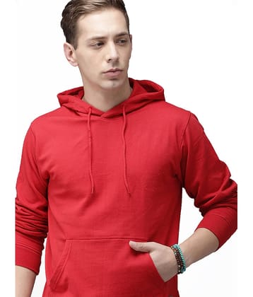 Galatea Fleece Hooded Men's Sweatshirt - Red ( Pack of 1 )