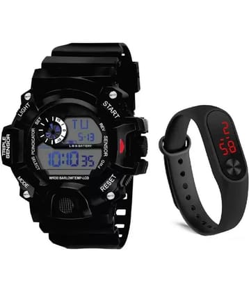 Trex Black Silicon Digital Men's Watch