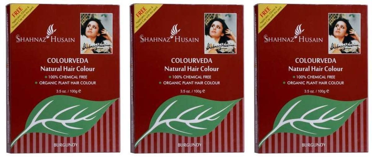 Shahnaz Husain's Vedic Solutions Colourveda Natural Hair Color, 100g (pack of 3) (Burgandy) Shahnaz Husain's Vedic Solutions Colourveda Natural Hair Color, 100g (pack of 3) (Burgandy) - assorted / 100 g (Pack of 1)