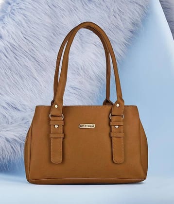 Fostelo Tan Faux Leather Shoulder Bag